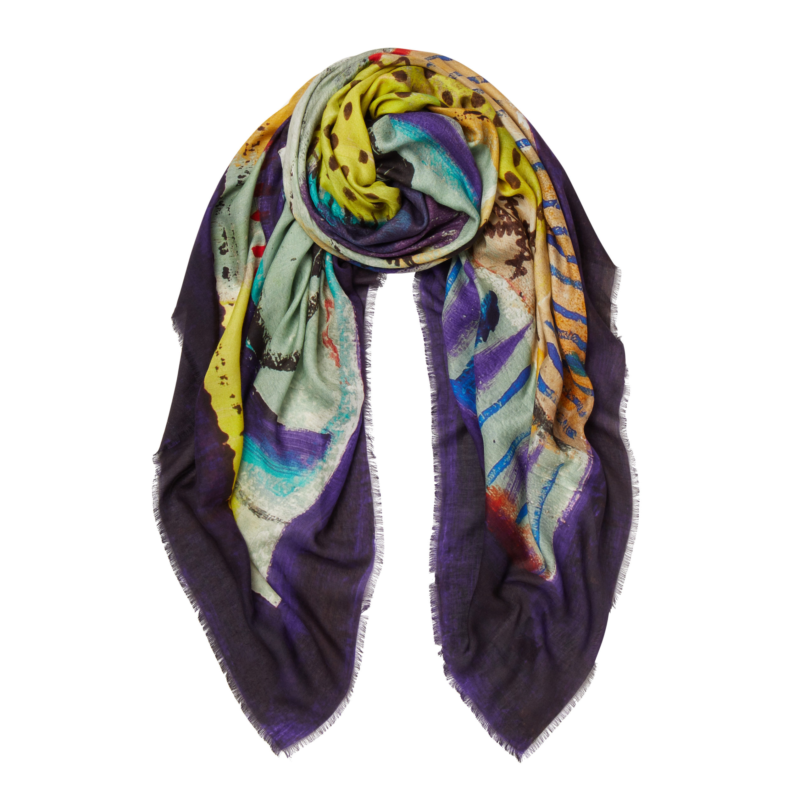 Avalon purple picture scarf