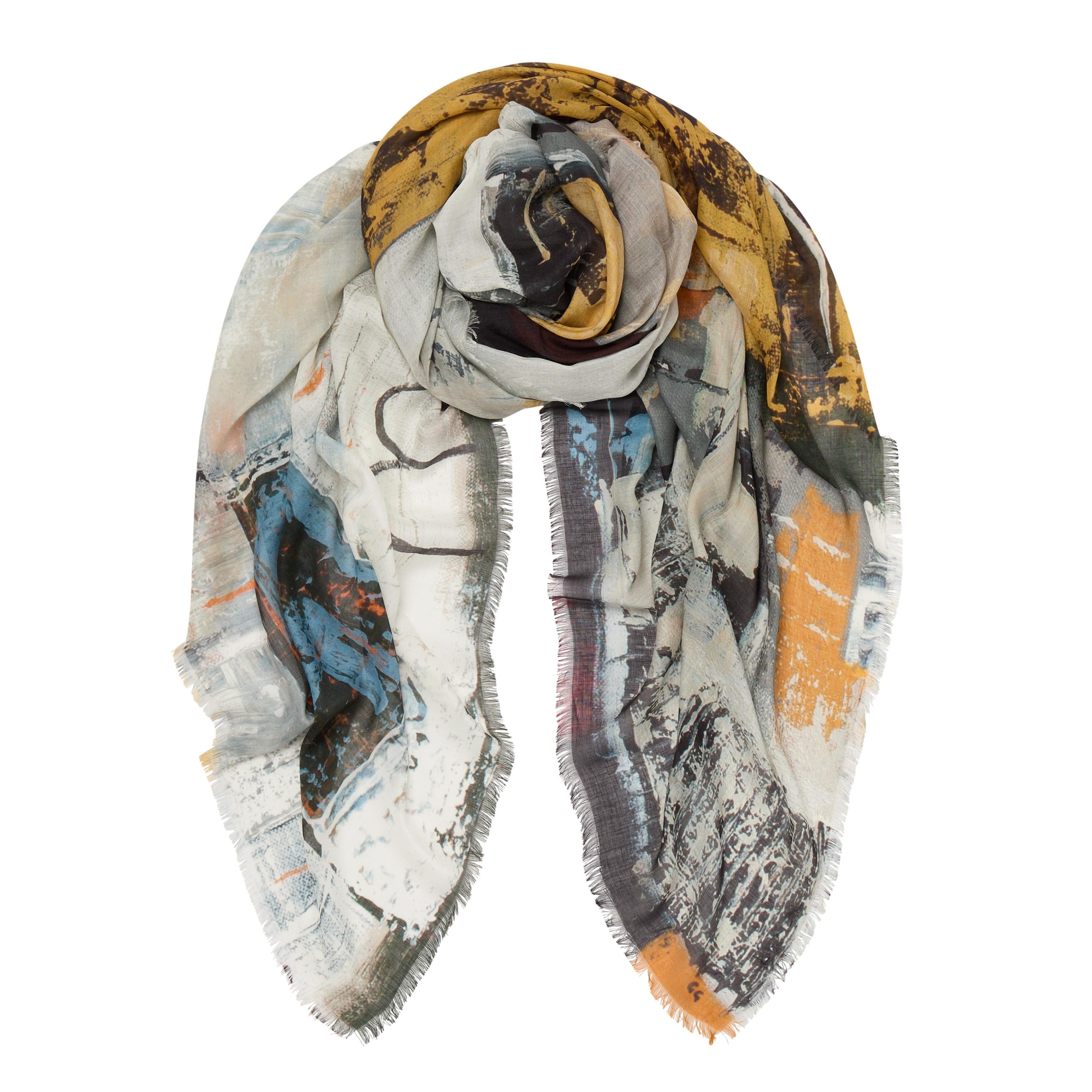 Emily Golden Abstract Scarf